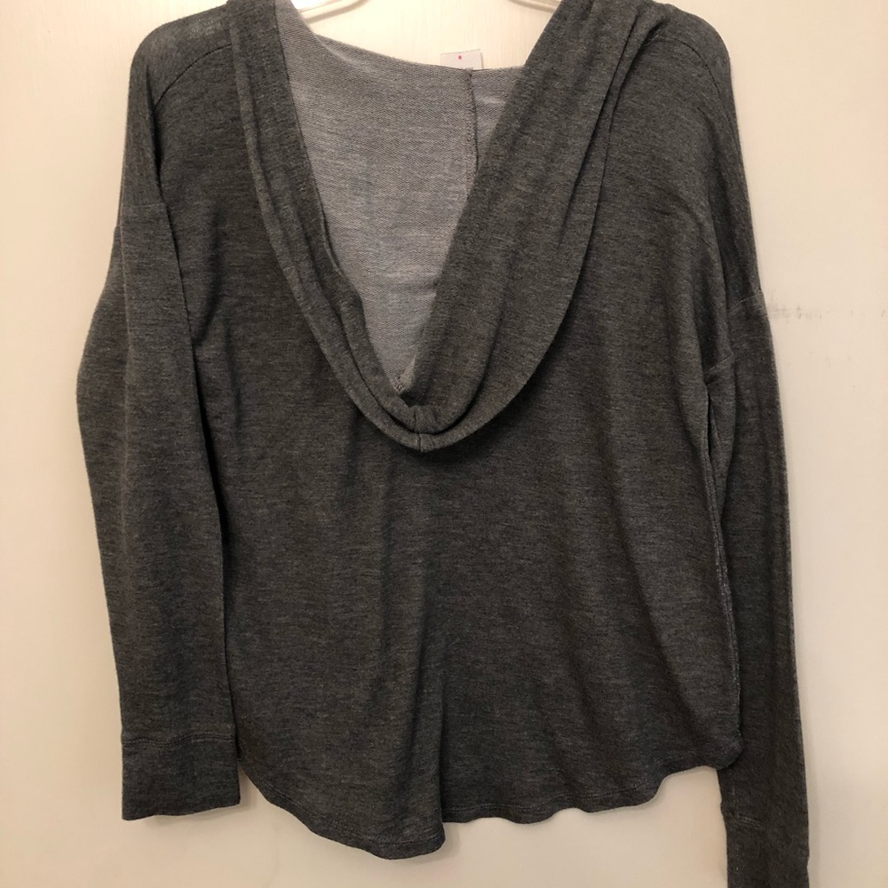 Grey hoodie with cross detail